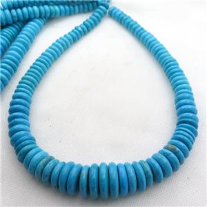 Magnesite Turquoise graduated beads, heishi, approx 10-22mm