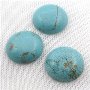 Magnesite Turquoise cabochon, round, approx 22mm dia