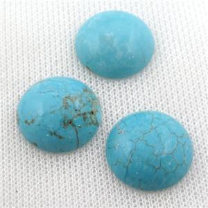 blue Magnesite Turquoise cabochon, round, approx 20mm dia