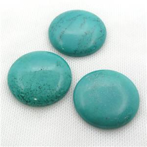 Sinkiang Turquoise cabochon, circle, approx 40mm dia