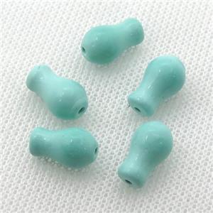 green Sinkiang Turquoise vase beads, approx 8-12mm