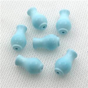 blue Sinkiang Turquoise vase beads, approx 9-15mm