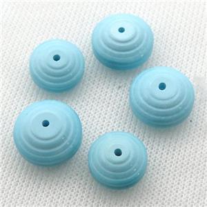 blue Sinkiang Turquoise rondelle beads, approx 14mm