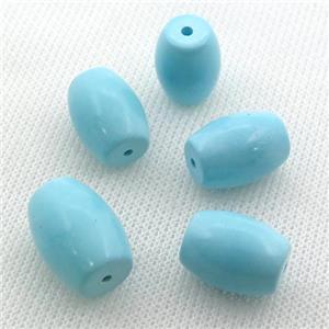 blue Sinkiang Turquoise barrel beads, approx 12x16mm