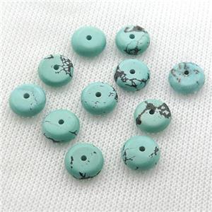 green Sinkiang Turquoise heishi beads, approx 10mm