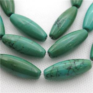 green Sinkiang Turquoise rice Beads, approx 10-25mm