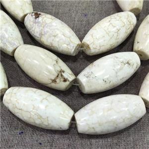 white Magnesite Turquoise rice beads, approx 20-40mm