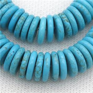blue Magnesite Turquoise heishi beads, approx 12mm