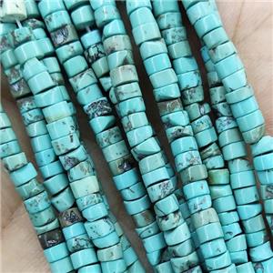 blue Magnesite Turquoise heishi spacer beads, approx 4mm