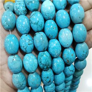 Blue Magnesite Turquoise Rece Beads, approx 15-20mm, 19pcs per st