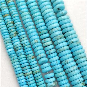Howlite Turquoise Heishi Spacer Beads Blue Dye, approx 10mm