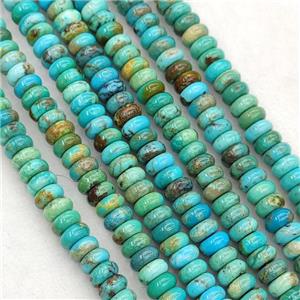 Natural Chinese Hubei Turquoise Heishi Beads Graduated Multicolor, approx 3x6mm