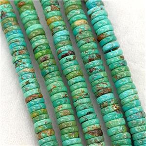 Natural Chinese Hubei Turquoise Heishi Beads Green, approx 8mm