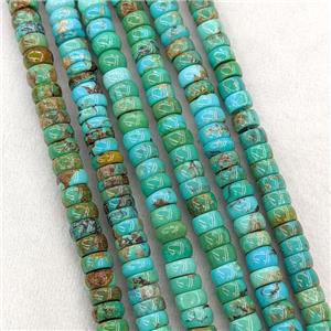 Natural Chinese Hubei Turquoise Heishi Beads, approx 7mm