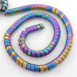 rainbow Hematite wave Beads, snakeskin, approx 8mm