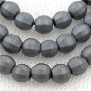 matte black Hematite lantern beads, approx 6mm dia