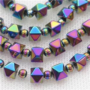 Rainbow Hematite Beads, approx 8mm