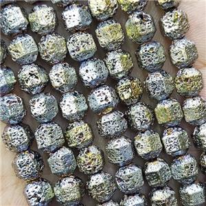Hematite Bullet Beads Green Electroplated, approx 6x6mm