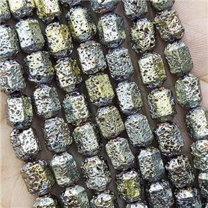 Hematite Bullet Beads Green Electroplated, approx 6x8mm