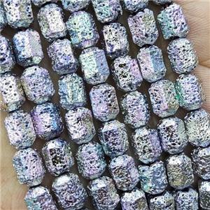 Hematite Bullet Beads Multicolor Electroplated, approx 6x8mm