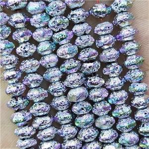 Hematite Rondelle Beads Multicolor Electroplated, approx 4x6mm