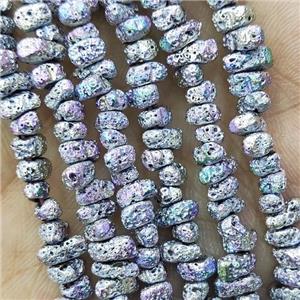 Hematite Beads Freeform Multicolor Electroplated, approx 4-6mm