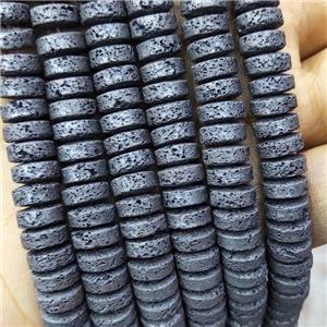 Black Hematite Heishi Spacer Beads Hollow, approx 4-9mm