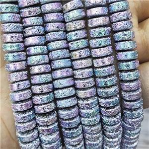 Hematite Heishi Beads Multicolor Electroplated, approx 4-9mm