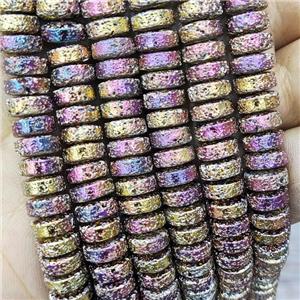 Hematite Heishi Beads Multicolor Electroplated, approx 4-9mm