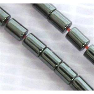 black Hematite tube beads, no-Magnetic, approx 2x2.5mm