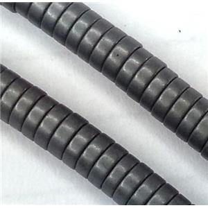 matte Hematite heishi disc beads, no-Magnetic, approx 2x1mm, 15.5 inches