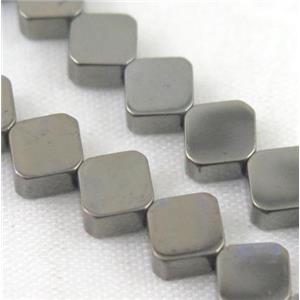 hematite square beads, approx 5x3mm