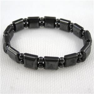 black Hematite bracelet, magnetic, approx 5x10x10mm