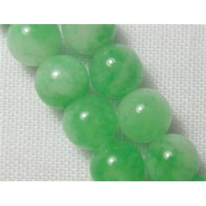 Jade beads, Round, green, 8mm dia, 50pcs per st