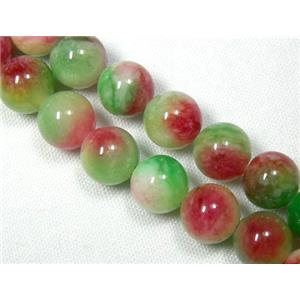 Jade beads, Round, mix color, 10mm dia,  40beads per st.