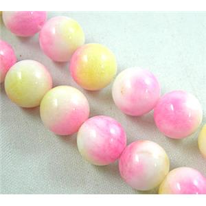 Round Jade beads, multi color, 4mm dia, 100pcs per st