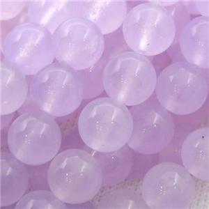 lt.lavender Spong Jade Beads, round, approx 6mm dia