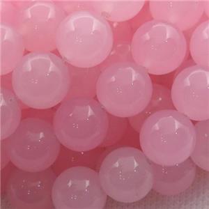 pink Spong Jade Beads, round, approx 14mm dia