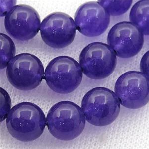 purple Spong Jade Beads, round, approx 10mm dia
