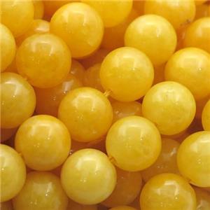 gold Spong Jade Beads, round, approx 10mm dia