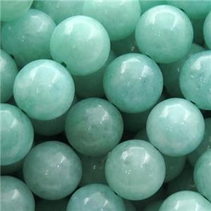 green Spong Jade Beads, round, approx 10mm dia