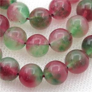 Dichromatic Spong Jade Beads, round, approx 10mm dia