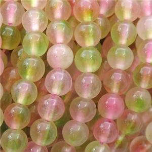 Dichromatic Spong Jade Beads, round, approx 8mm dia