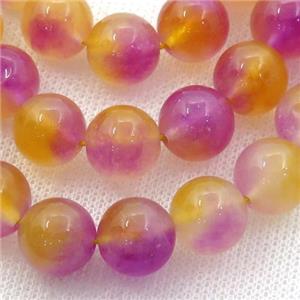 Dichromatic Spong Jade Beads, round, approx 8mm dia