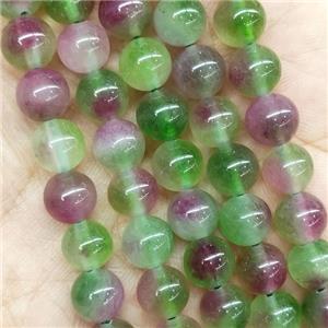round Jade Beads, multicolor, dye, approx 8mm dia