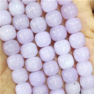 Lt.Purple Jade Barrel Beads Dye, approx 10mm