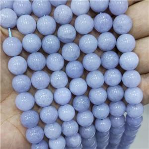 Ltblue Spong Jade Beads Smooth Round, approx 8mm dia
