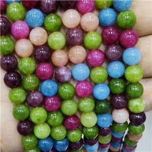 Spong Jade Beads Smooth Round Mix Color, approx 10mm dia