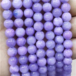 Natural Honey Jade Beads Purple Dye Smooth Round, approx 10mm dia