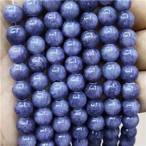 Natural Honey Jade Beads Purple Dye Smooth Round, approx 12mm dia